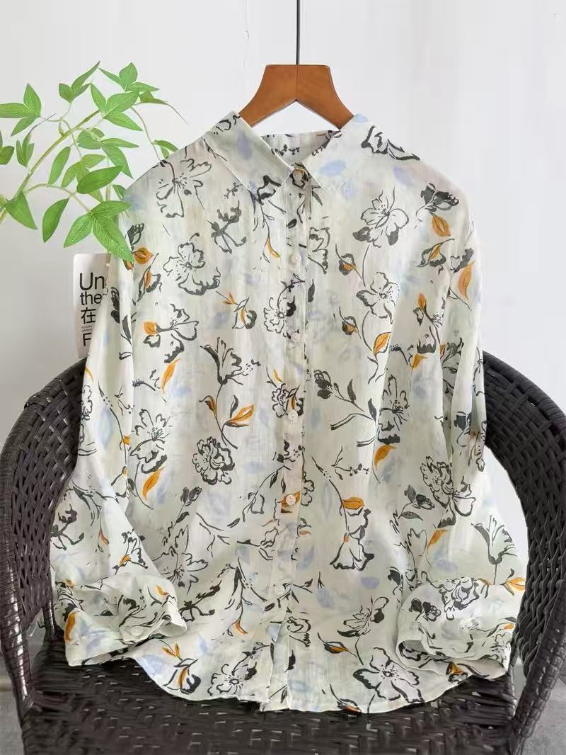 Summer Clothing For Japan - Pakaian vintage 2026 kemeja 100% ramie