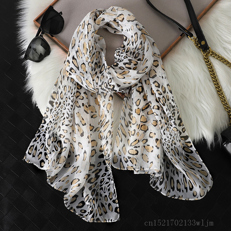 Summer Clothing Hijab - 2024 Fashion dicetak sifon macan tutul