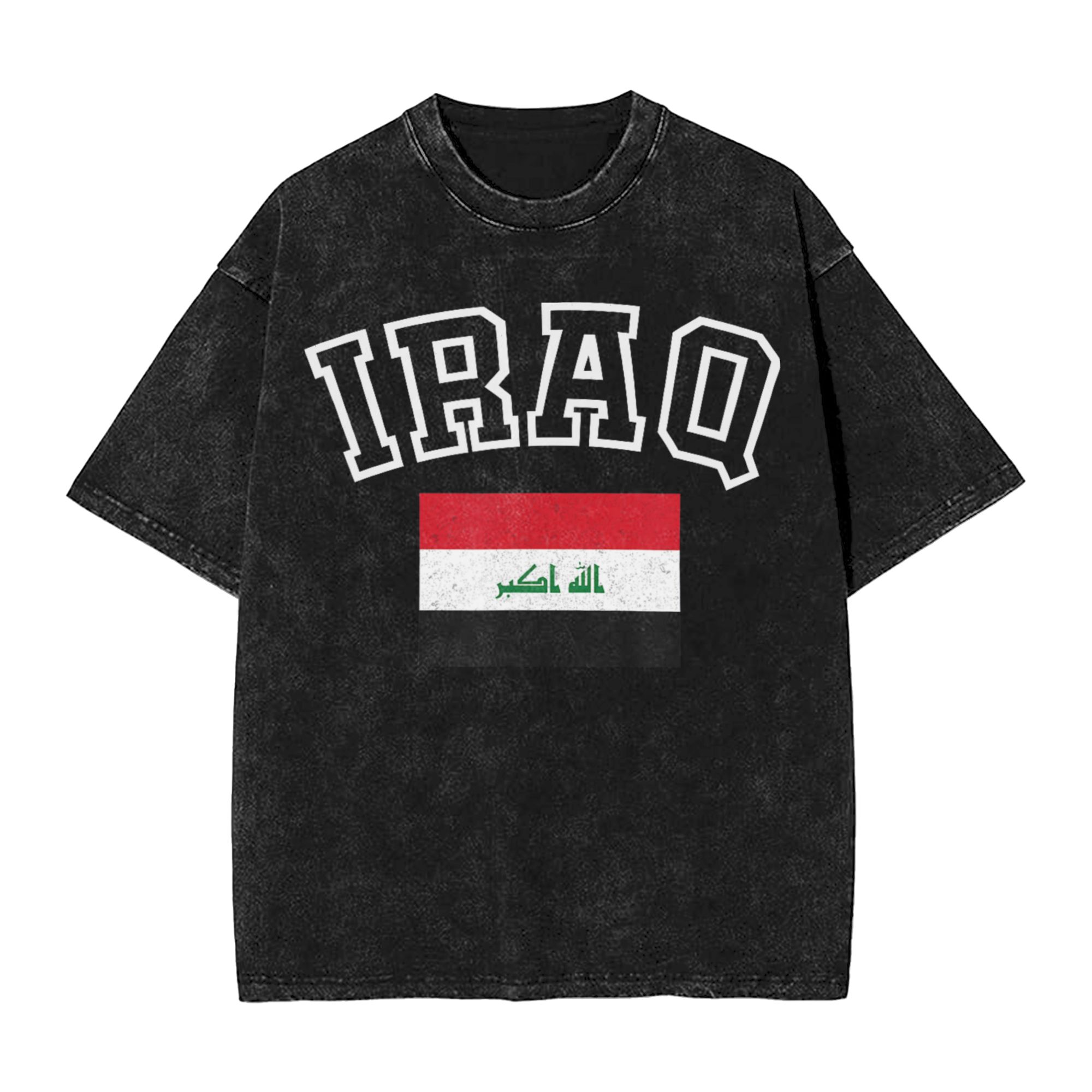 Summer Clothing Ideas - Kaos Pria Retro Bendera Irak, Kaos