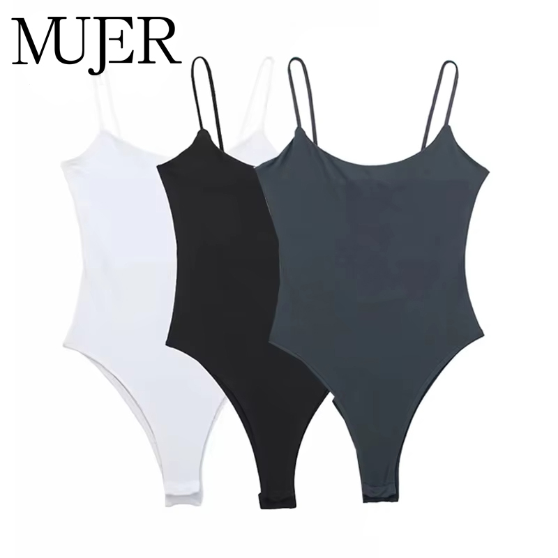 Summer Clothing Zara - MUJER Lingerie Bodysuit Ketat Tanpa Lengan