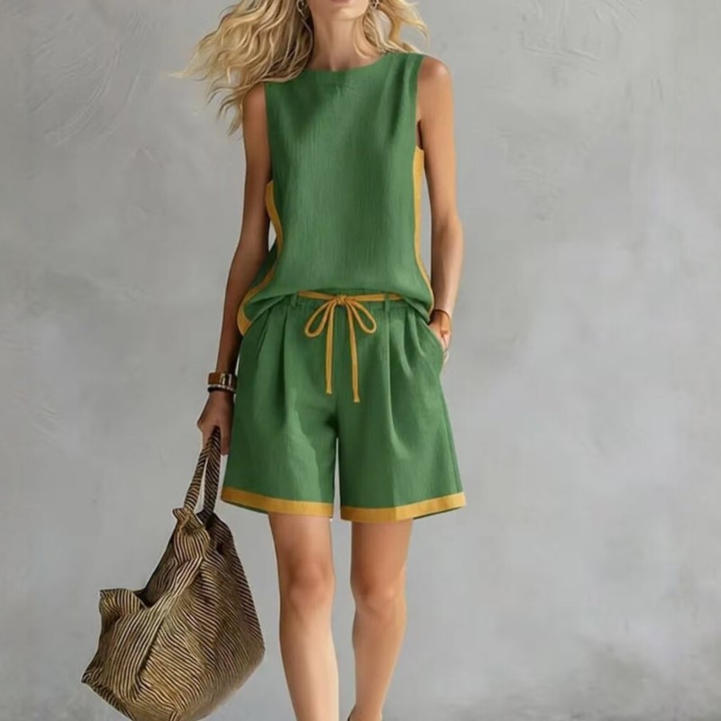 Summer Clothing Girl - Setelan Rompi Tanpa Lengan dan Celana