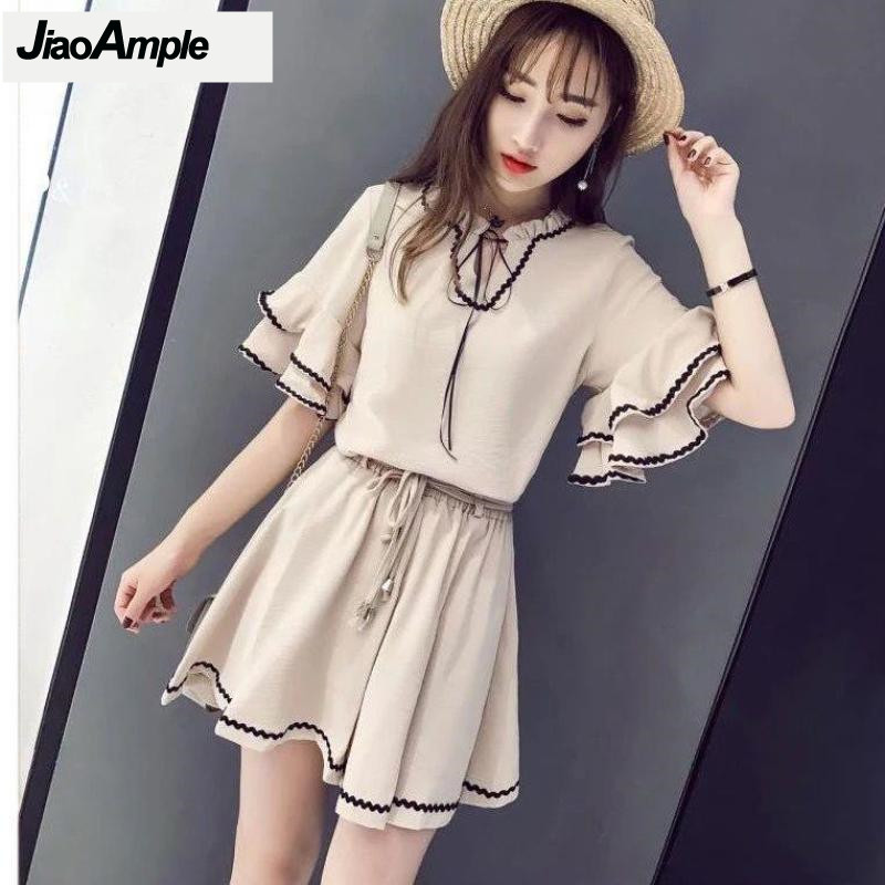 Summer Clothing Women Sale - Setelan pakaian celana pendek wanita, blus