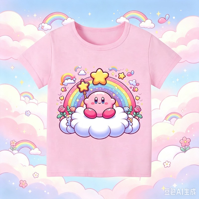 Summer Games Clothing - Kaos Anak Lengan Pendek Kirby Musim