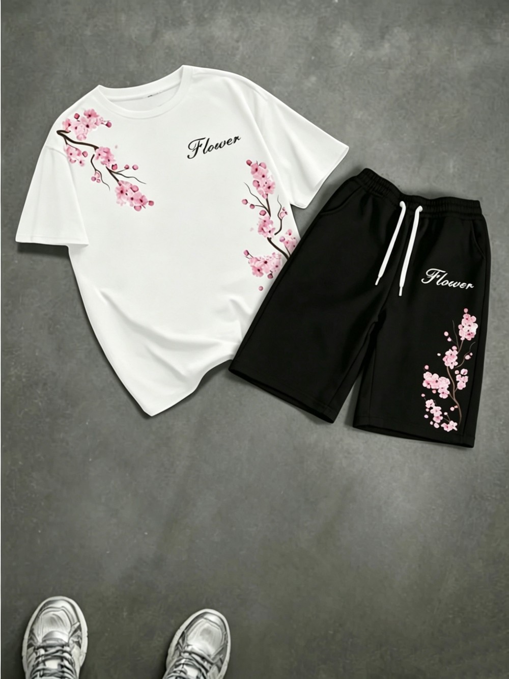 Summer Quotes - Kaus Leher Bulat Nyaman Bermotif Bunga