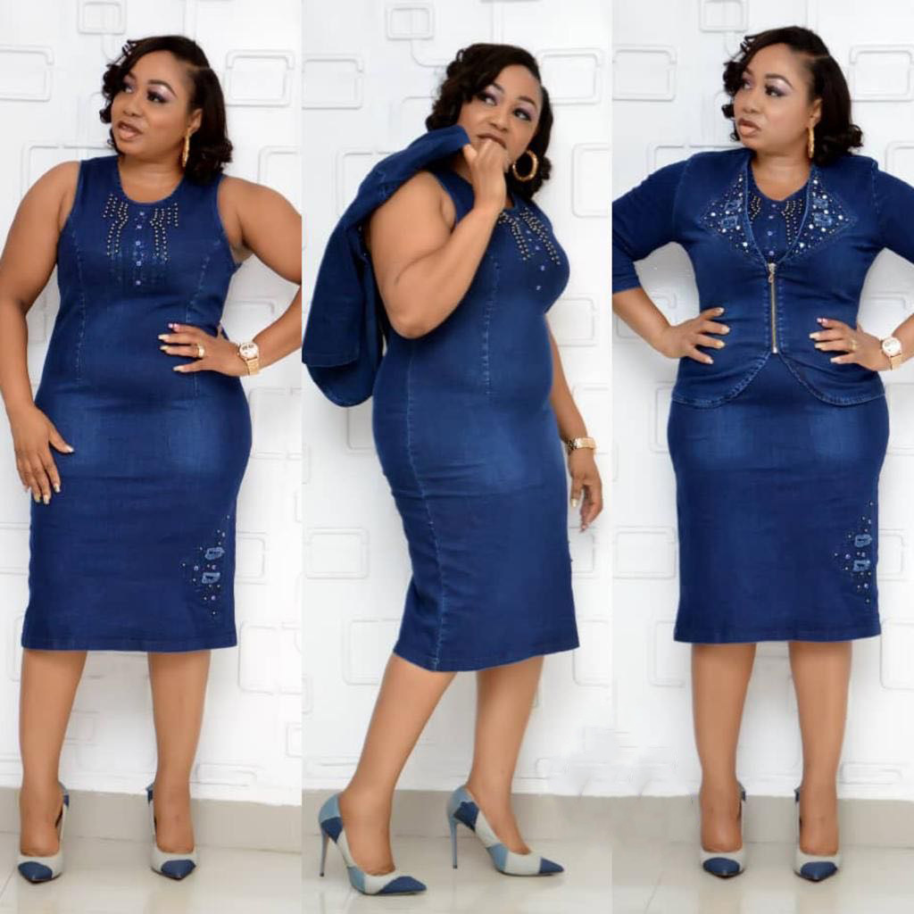 Summer Clothing Women Sale - Setelan jas Denim wanita, setelan rok