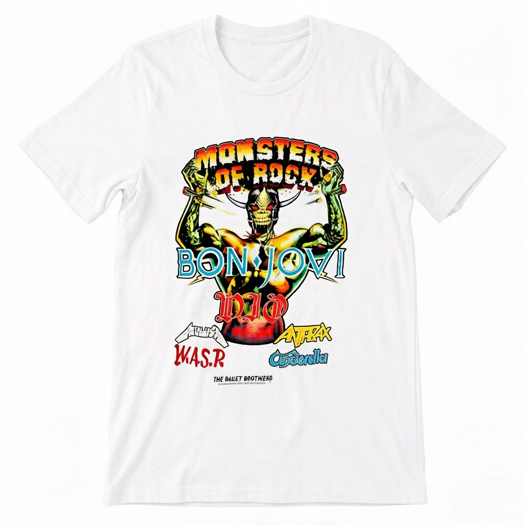 Summer Clothing Women Uk - Kaus Musim Panas MONSTERS OF ROCK
