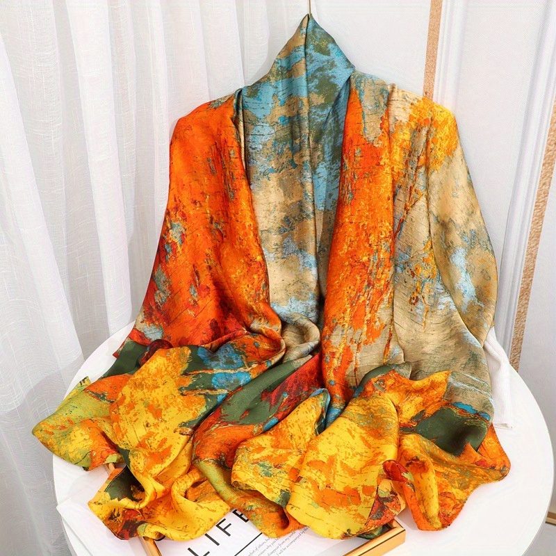 Summer Clothing Hijab - Syal sutra Satin untuk wanita, selendang