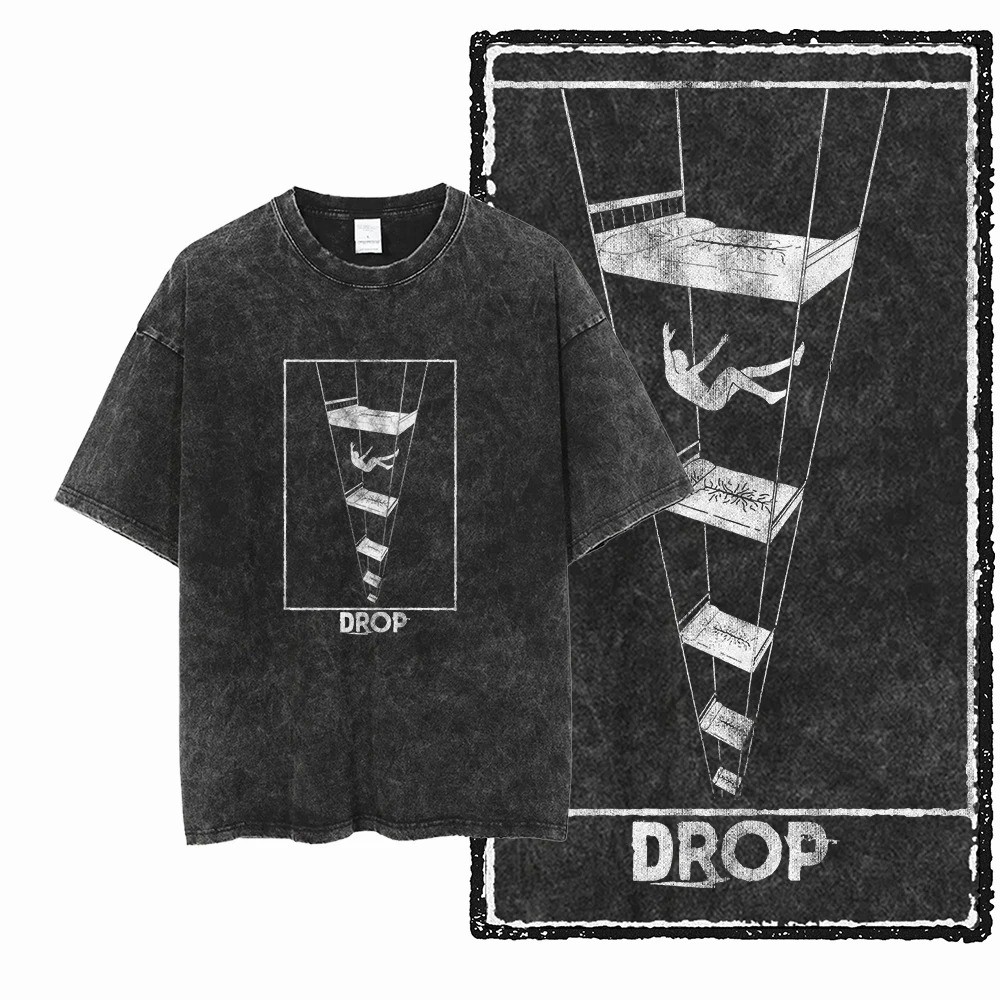 Summer Clothing Drop - Kaos Oversize Seni Surreal Vintage Washed