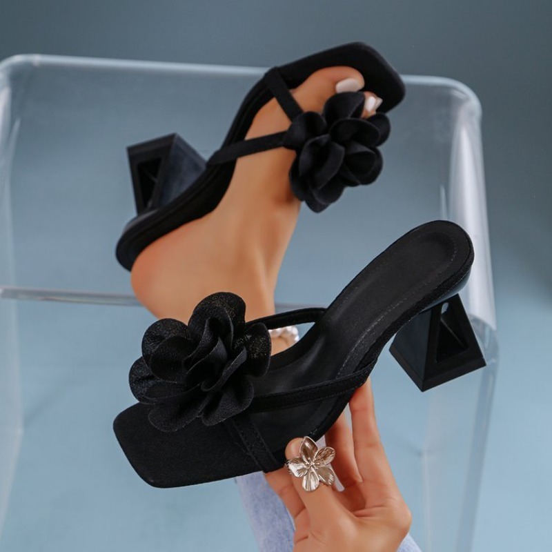 Summer Clothing Stores - Sandal Dekorasi Bunga 3D Wanita Sandal