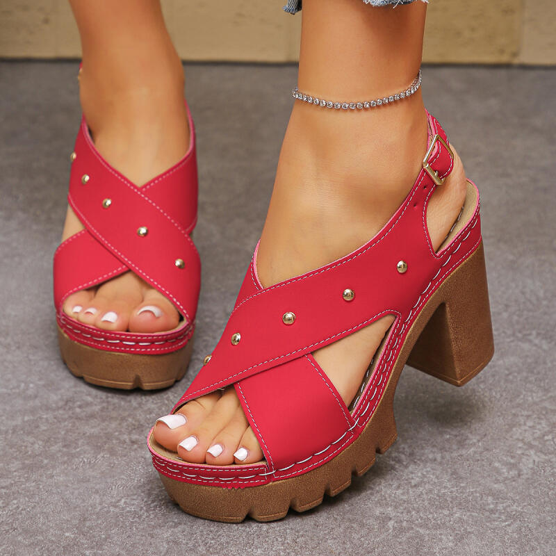 Summer Clothing Stores - Sandal Gladiator Tali Silang Hak Super