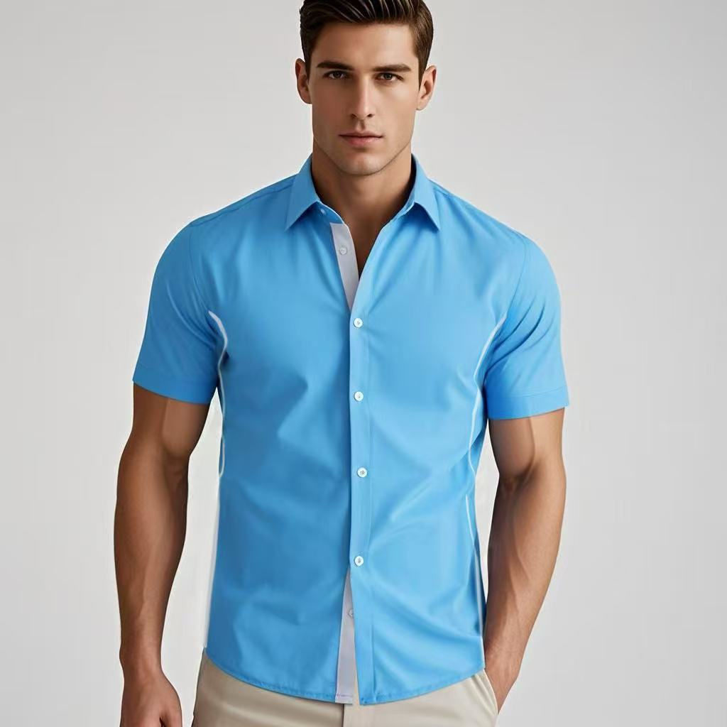 Kemeja Bisnis Formal Elastis M - Summer Clothing Old Money ulasan dan harga