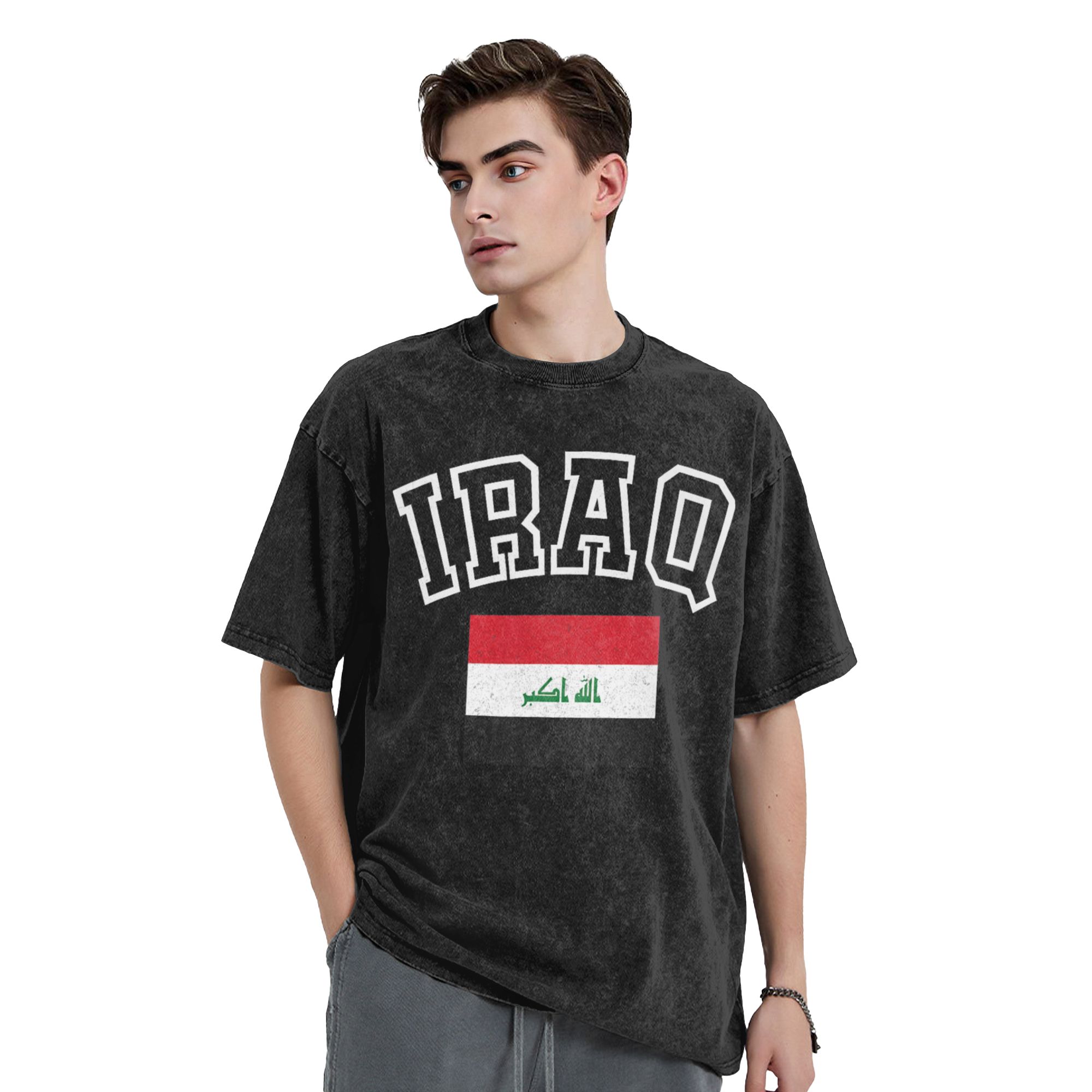 Kaos Pria Retro Bendera Irak,  - Summer Clothing Ideas ulasan dan harga