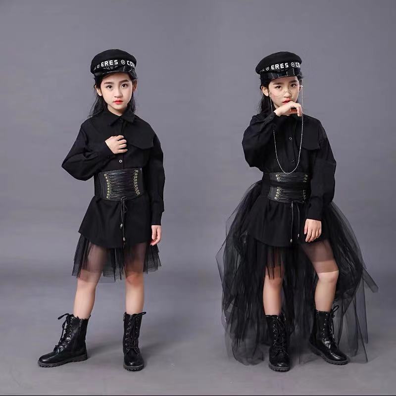 Setelan Hitam Anak-anak Gaun P - Summer Clothing Girl ulasan dan harga