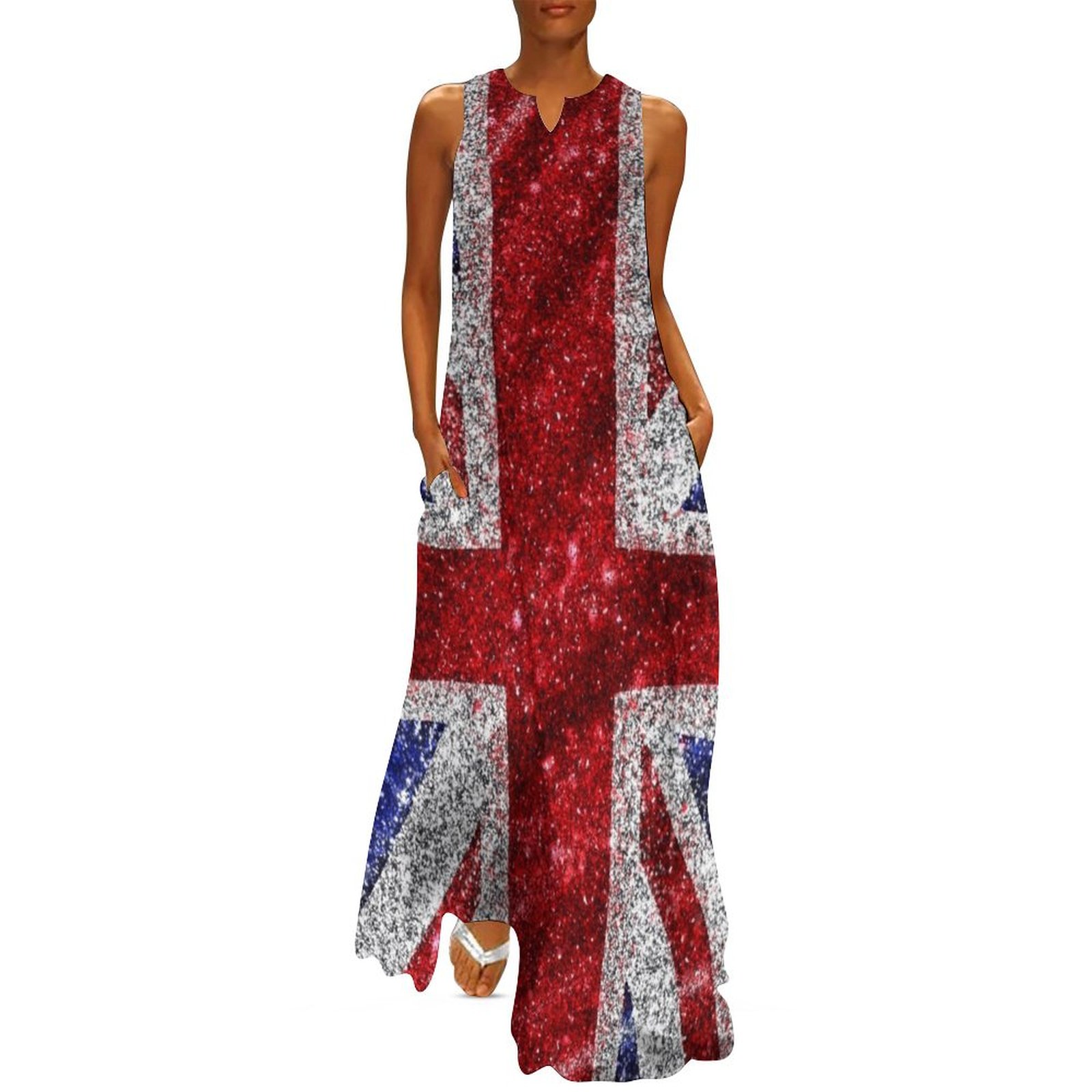 Gaun panjang payet Glitter ben - Summer Clothing Women Uk ulasan dan harga