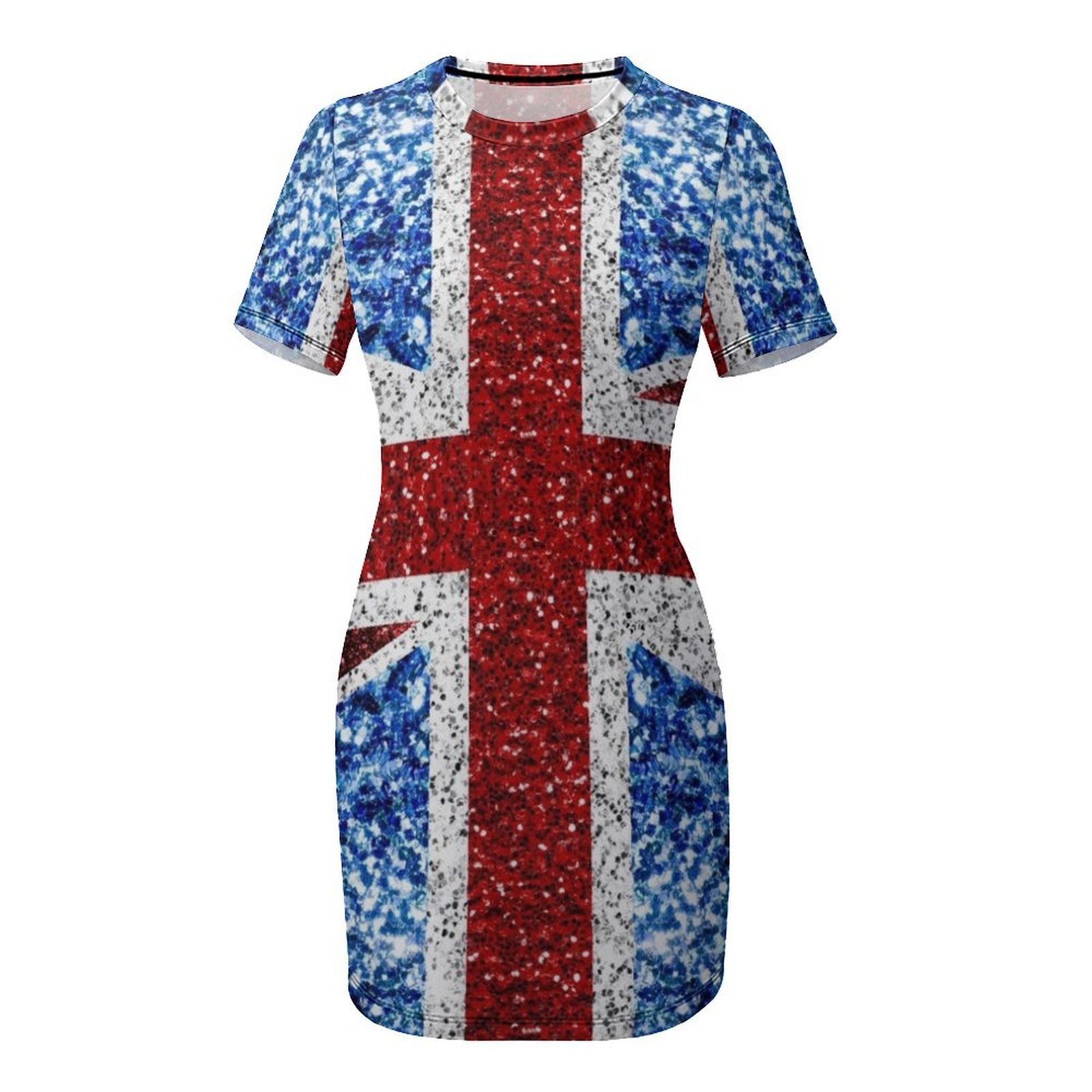 Gaun Lengan Pendek Berkilauan  - Summer Clothing Women Uk ulasan dan harga