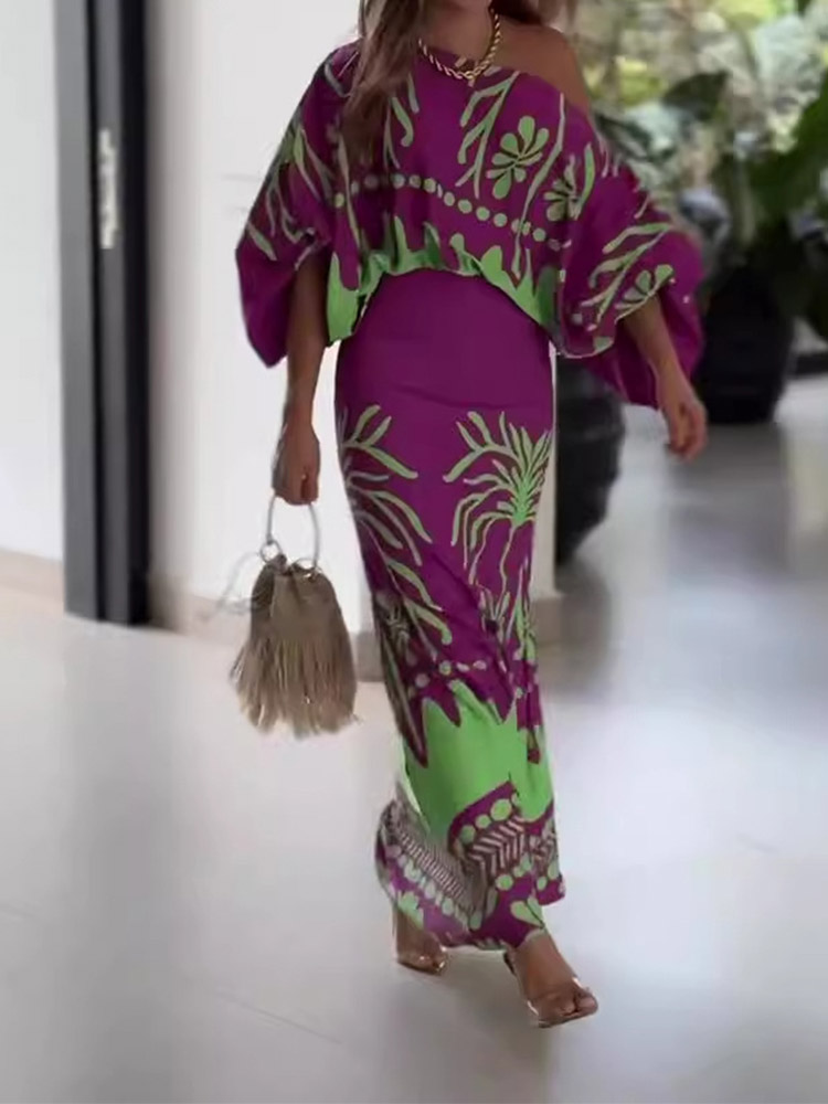 Set Dua Potong Gambar Cetak Wa - Summer Clothing Girl ulasan dan harga