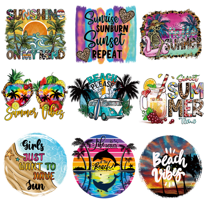 Musim panas Vibes besi Pada Pa - Summer Clothing Vibes ulasan dan harga