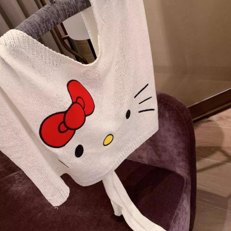 Selendang Pola Hello Kitty Bar - Summer Knit Clothing ulasan dan harga
