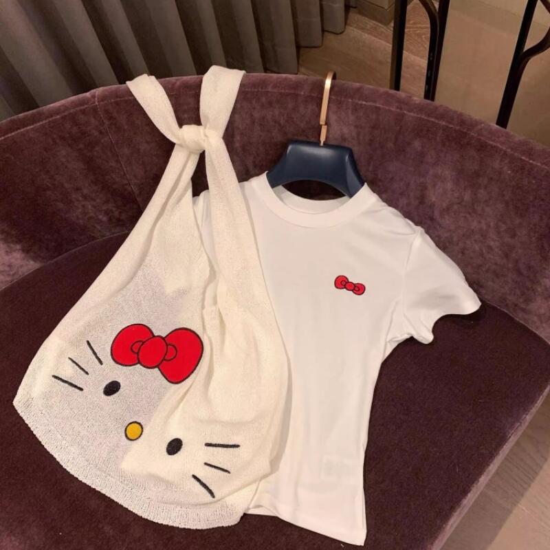 Selendang Pola Hello Kitty Bar - Summer Knit Clothing ulasan dan harga
