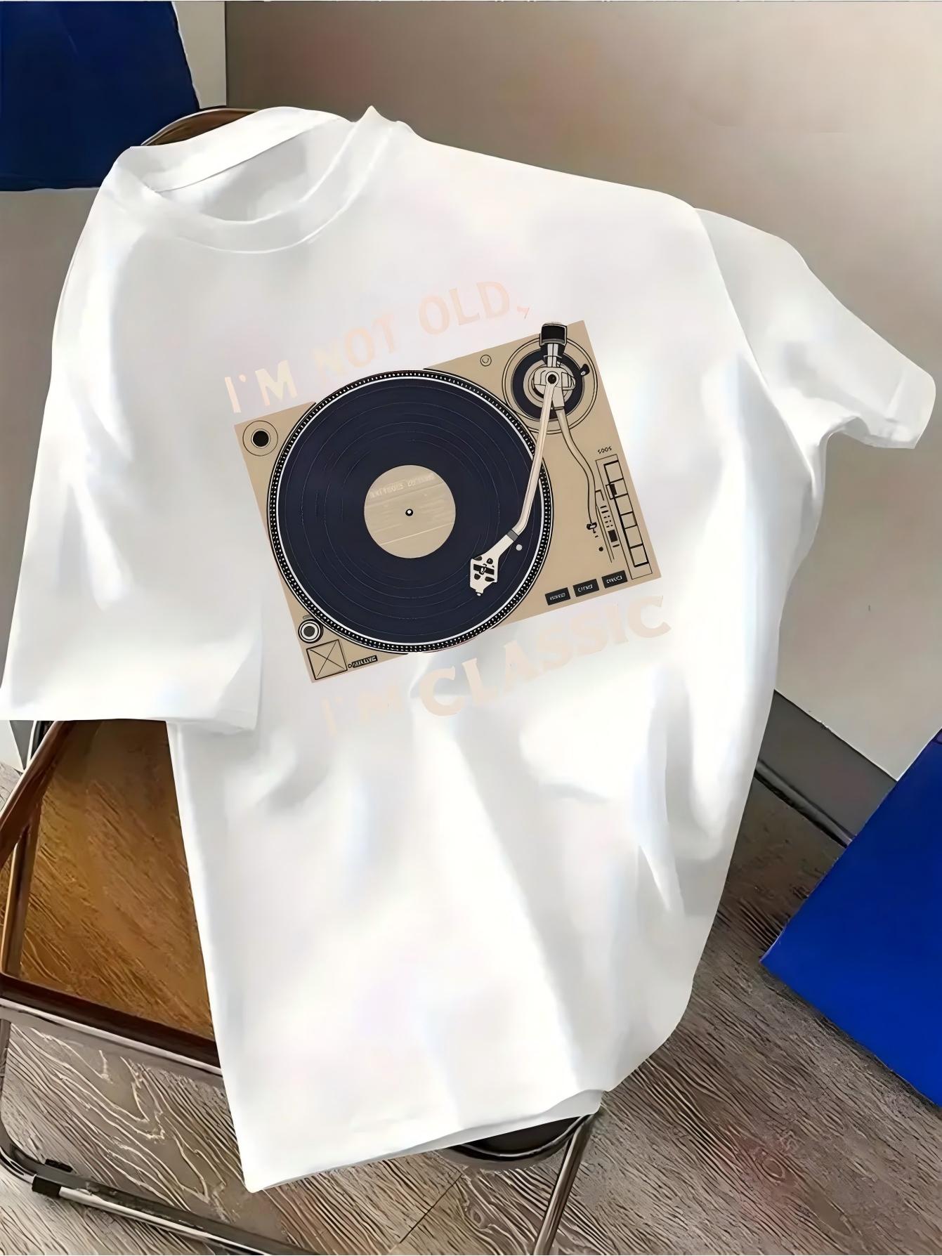 Kaos Vintage Record Player I'm - Summer Clothing Old Money ulasan dan harga