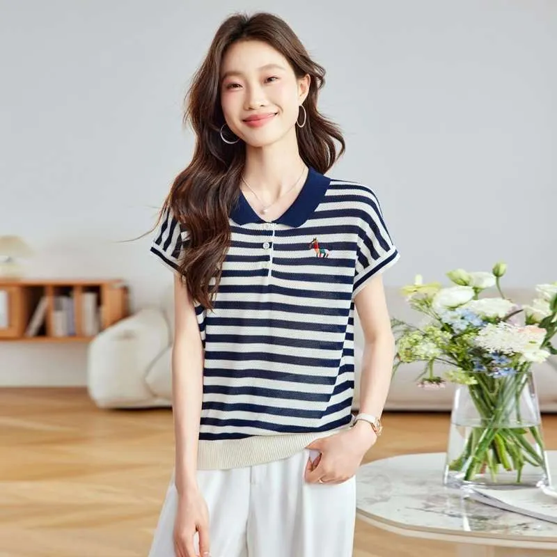 Pakaian Wanita Kaus Kerah Lipa - Summer Clothing Drop ulasan dan harga