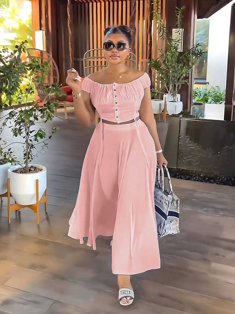 Set Dua Potong untuk Gaun Wani - Summer Clothing Women Sale ulasan dan harga