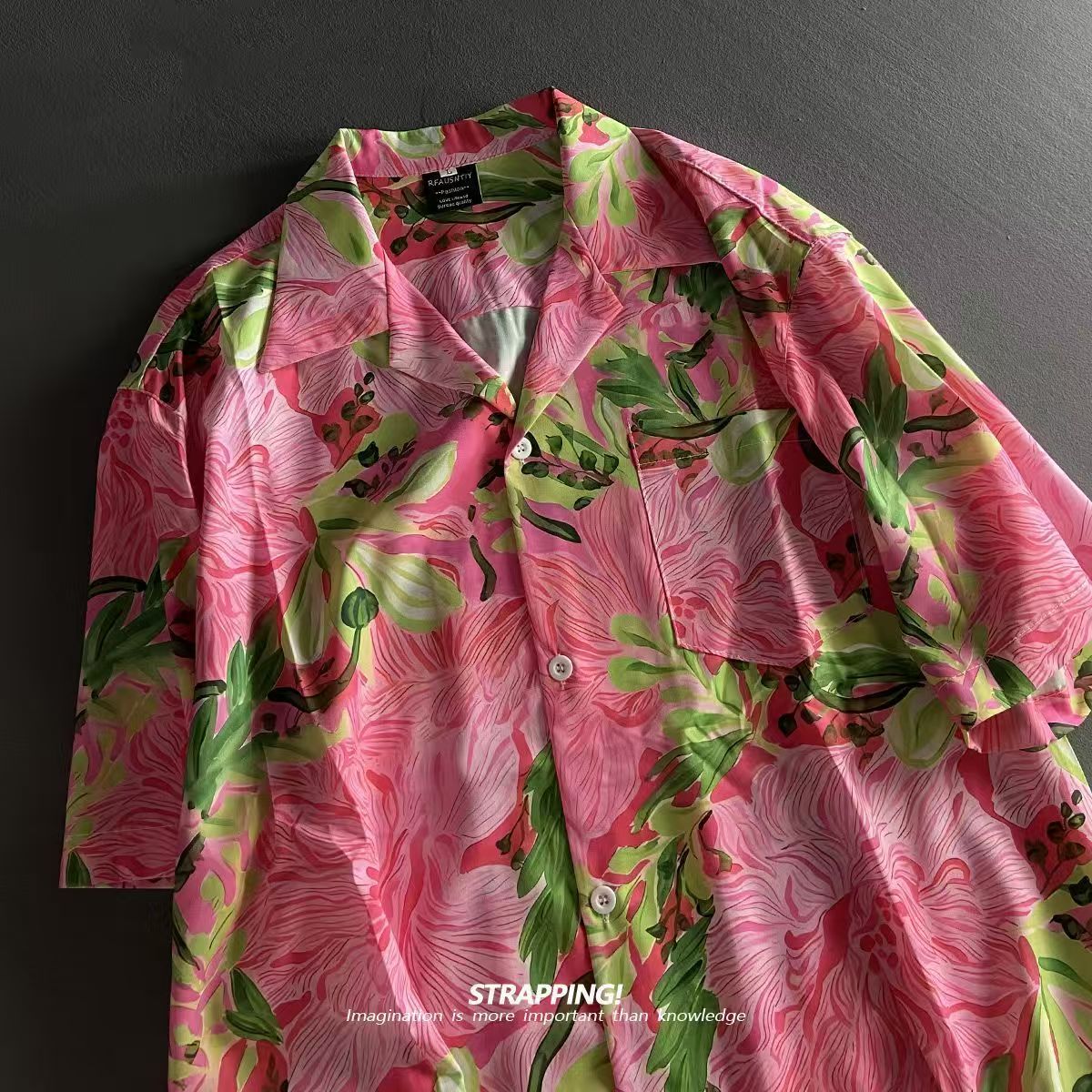 Kemeja Hawaii Kerah Kuba Bunga - Summer Clothing Men 2025 ulasan dan harga