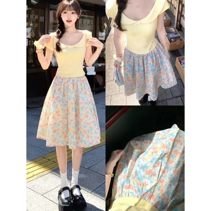 Set atasan dan rok wanita Kore - Summer Clothing For Japan ulasan dan harga