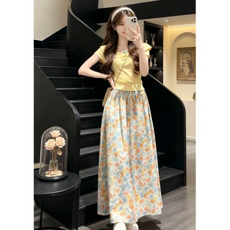 Set atasan dan rok wanita Kore - Summer Clothing For Japan ulasan dan harga