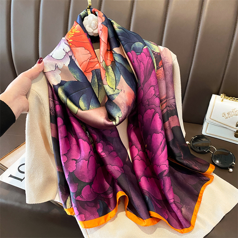 Syal sutra Satin untuk wanita, - Summer Clothing Hijab ulasan dan harga