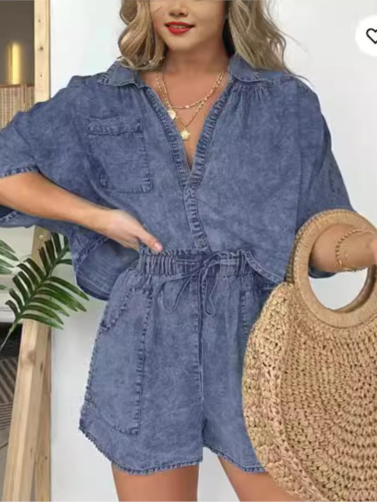 Setelan celana pendek Denim Vi - Summer Clothing Zara ulasan dan harga