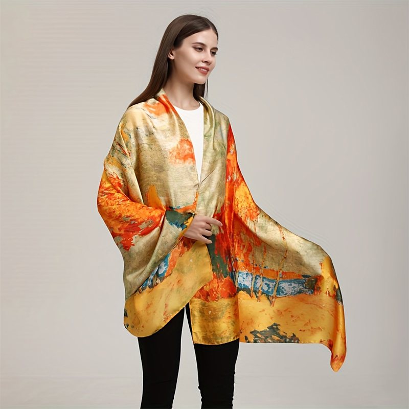 Syal sutra Satin untuk wanita, - Summer Clothing Hijab ulasan dan harga