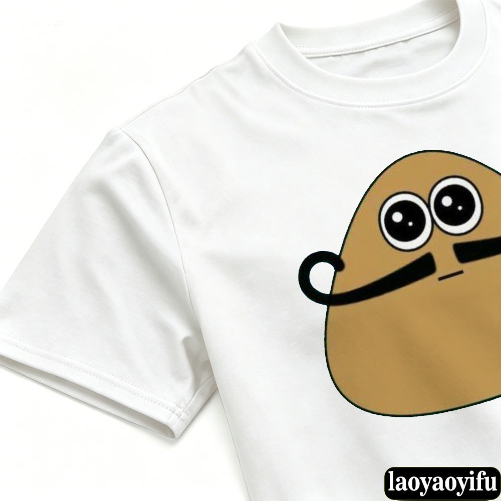 Kaus Grafis Kartun Pou Kumis K - Summer Games Clothing ulasan dan harga