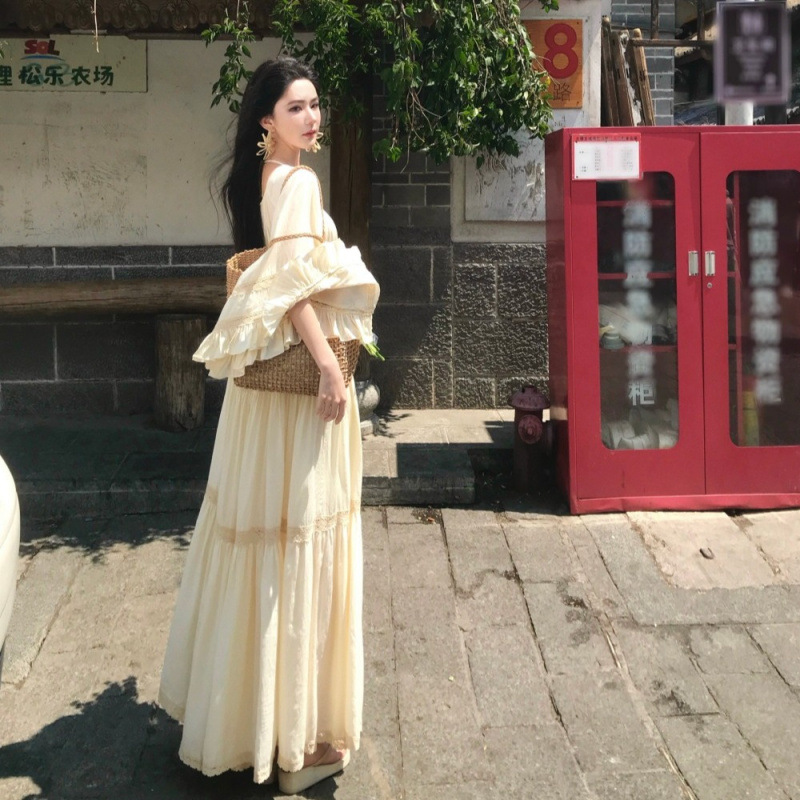 Gaun Liburan Elegan Baru denga - Summer Clothing Women Sale ulasan dan harga