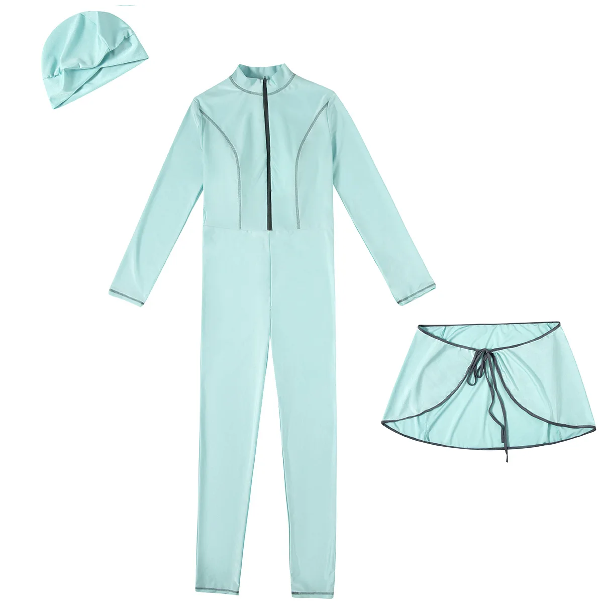 3PCS/Set Pakaian Renang Muslim - Summer Clothing Hijab ulasan dan harga