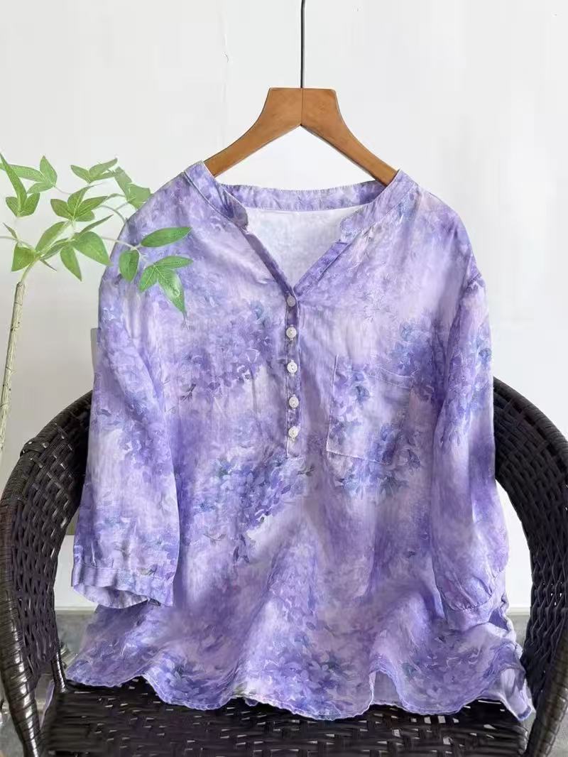 Kemeja Ramie 100% untuk wanita - Summer Clothing For Japan ulasan dan harga
