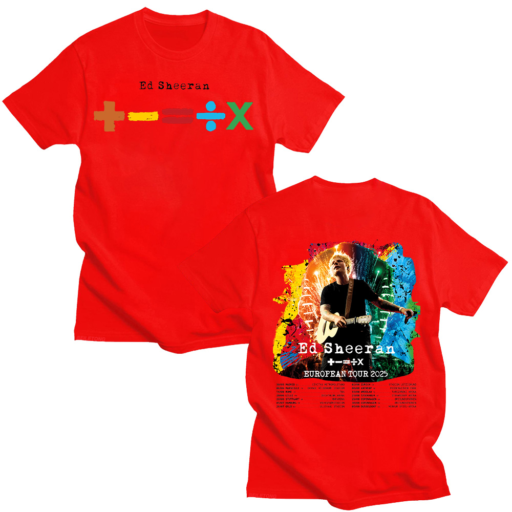 Ed Sheeran Tur Eropa 2025 T-sh - Summer Clothing Gif ulasan dan harga