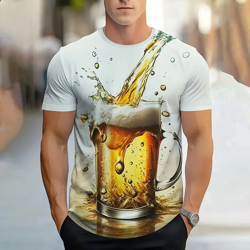 Kaos Pria 2025, Kaos Bir 3D Pr - Summer Clothing Men 2025 ulasan dan harga