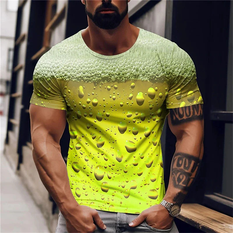 Kaos Pria 2025, Kaos Bir 3D Pr - Summer Clothing Men 2025 ulasan dan harga