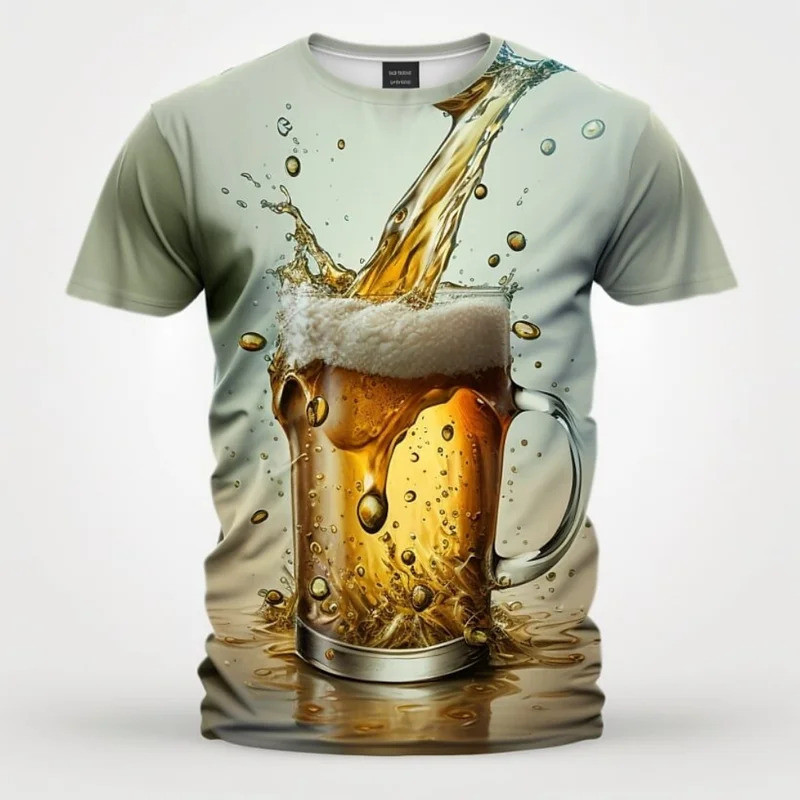 Kaos Pria 2025, Kaos Bir 3D Pr - Summer Clothing Men 2025 ulasan dan harga