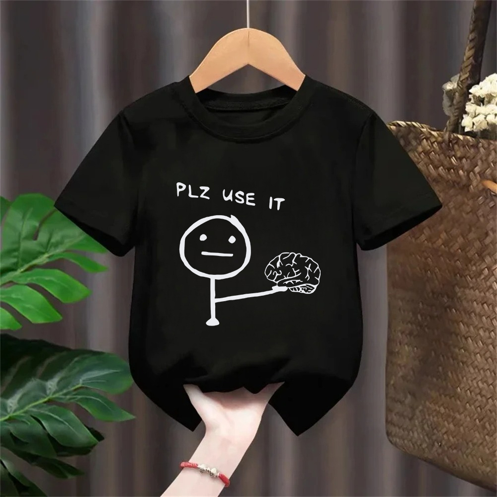 Kaos Lucu Humoris 'PLZ USE IT' - Summer Clothing Drop ulasan dan harga