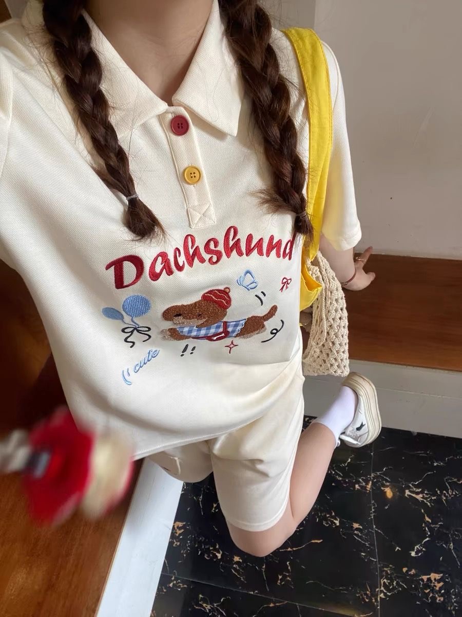 Kaus Polo Gaya Jepang Anjing B - Summer Clothing For Japan ulasan dan harga