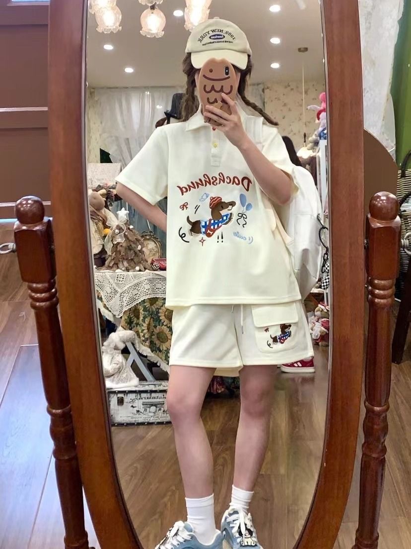 Kaus Polo Gaya Jepang Anjing B - Summer Clothing For Japan ulasan dan harga